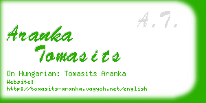 aranka tomasits business card